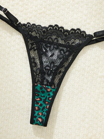 LINCARIE – Embroidered Leopard Push-Up Lingerie Set