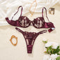 LINCARIE – Embroidered Floral Push-Up Lingerie Set