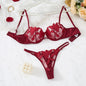LINCARIE – Embroidered Floral Push-Up Lingerie Set
